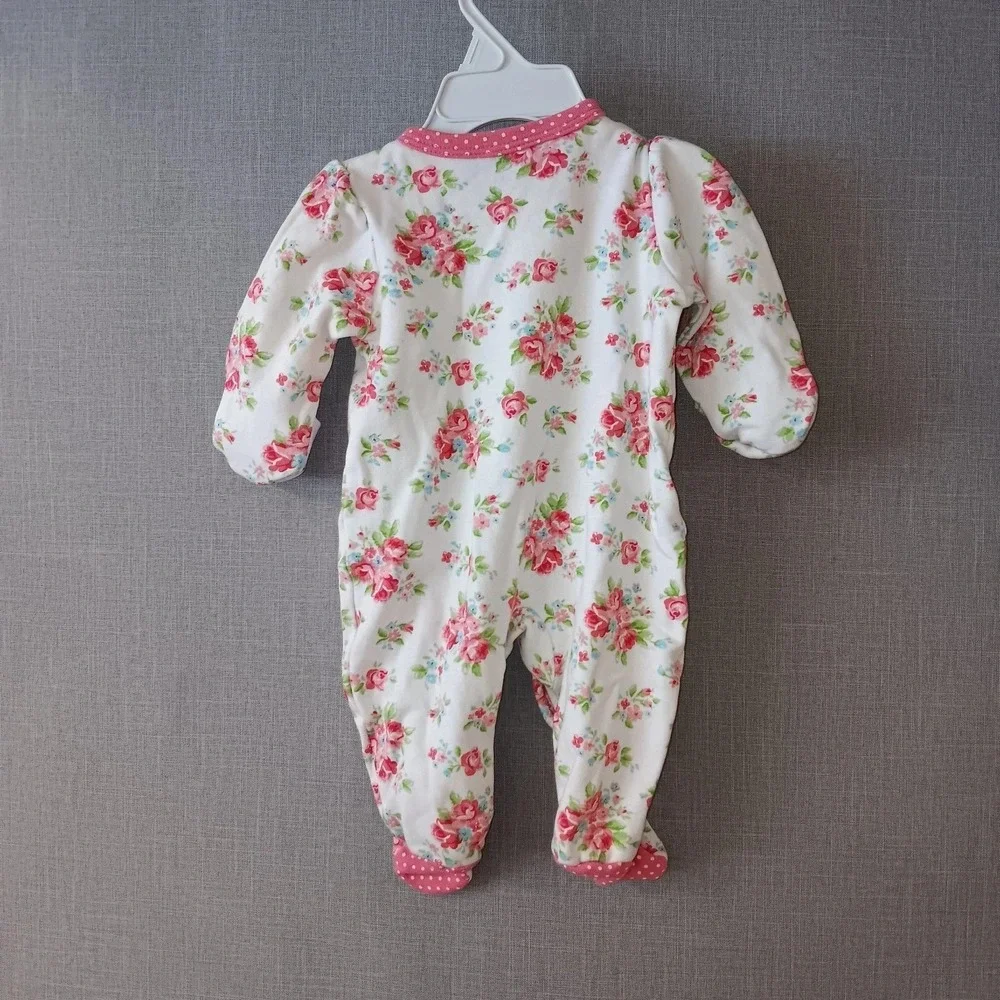 Vintage Y2K Baby Romper‎ Lot Newborn Pink Floral Bunny Polka Dot Carters
